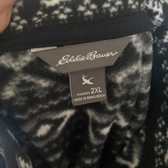 Womens Eddie Bauer Nordic 1/4 Zip Lolng Sleeve Mock Neck Pullover Jacket 2XL - Picture 5 of 6